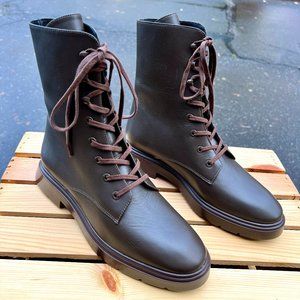 Stuart Weitzman Brown Combat Boots